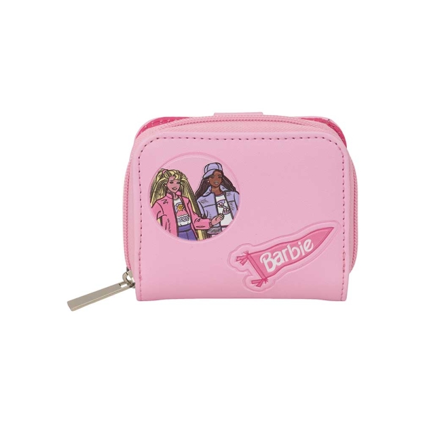 Safta Barbie Monedero con Billetera - Compartimento para Billetes y Tarjetas - Cierre con Iman - Compartimento para Monedas - 0.10L - 110x20x95mm - Color Rosa