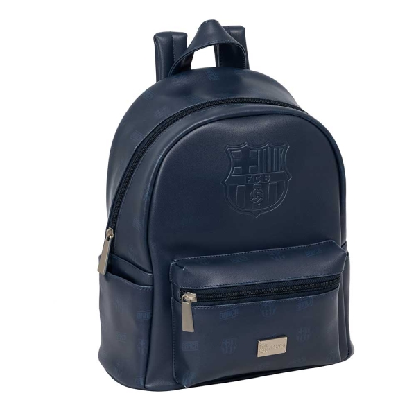 Safta F.C.Barcelona Mini Mochila - Bolsillo Frontal - Bolsillo Lateral - Interior Forrado - Hombreras Ajustables - Asa Superior Comoda - 9L - 240x120x280mm - Color Azul Marino