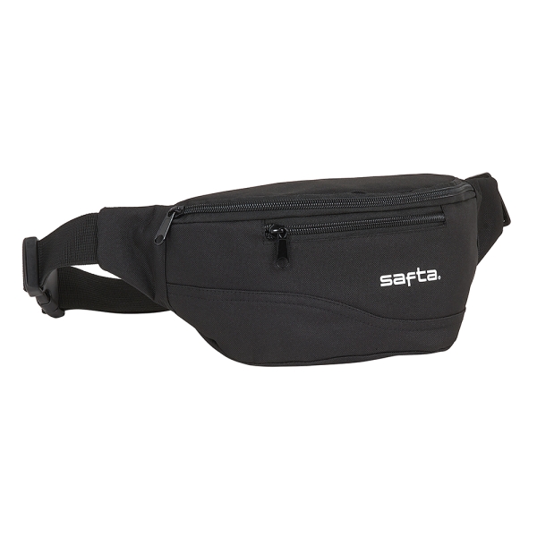 Safta Bolsa de Cintura - Cremallera - Cintas Ajustables - 2.49L - 230x90x120mm - Color Negro
