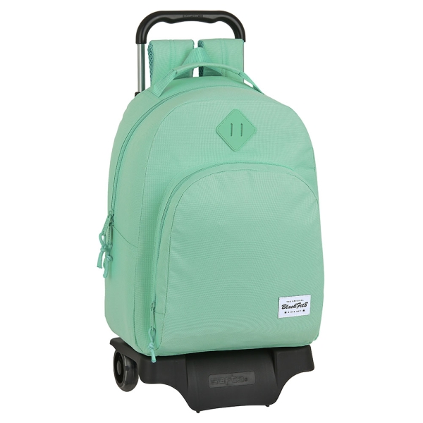 Safta Blackfit8 Mochila con Carro - Bolsillo Frontal - Doble Tirador - Hombreras Acolchadas - Asa Forrada - Mochila Extraible - 20.1L - 320x150x420mm - Color Turquesa