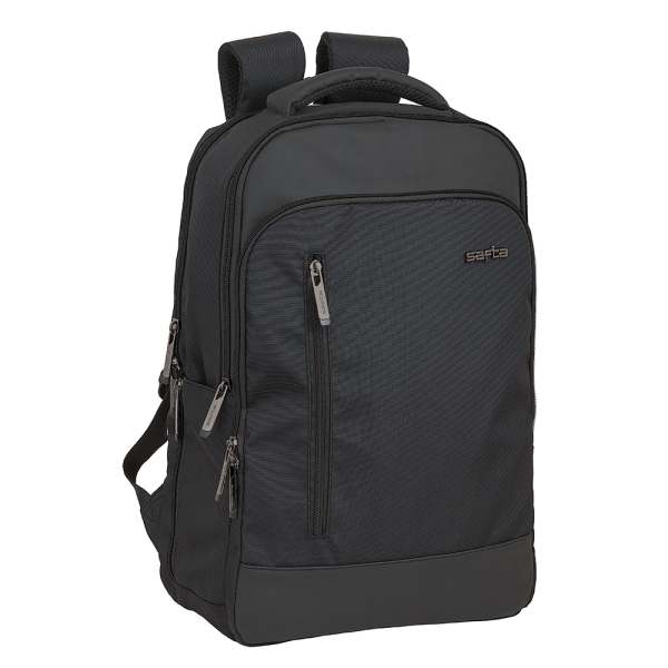 Safta Business Mochila para Portatil hasta 15.6" - Interior Acolchado - Conector USB - Portabotellas - Tirador Doble - 290x150x440mm - Color Negro