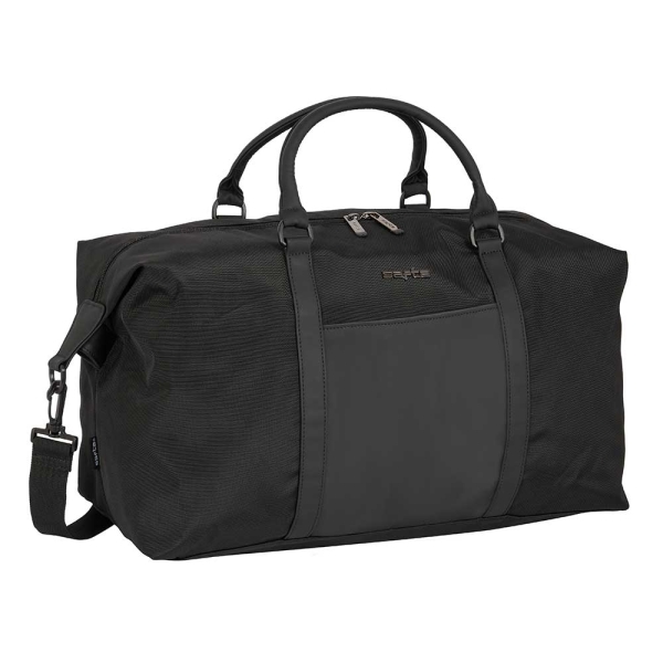 Safta Business Bolsa de Deporte - Extraible - Bolsillo Frontal - Interior Forrado - Cremalleras Bidireccionales - Bolsillos Internos - Asa Forrada - Versatil y Elegante - Color Negro