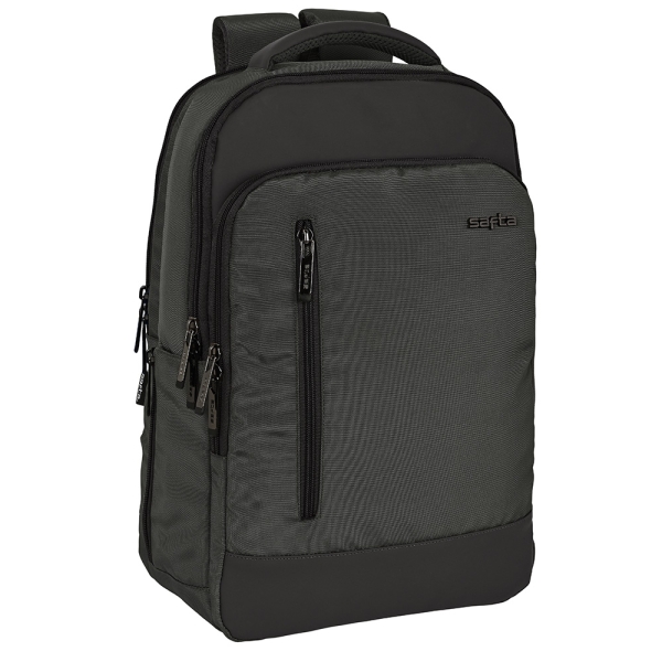 Safta Business Mochila para Portatil hasta 15.6" - Conector USB - Bolsillo Lateral - Tirador Doble - Hombreras Acolchadas - Alojamiento para Gafas - 19.15L - 290x150x440mm - Color Gris Oscuro