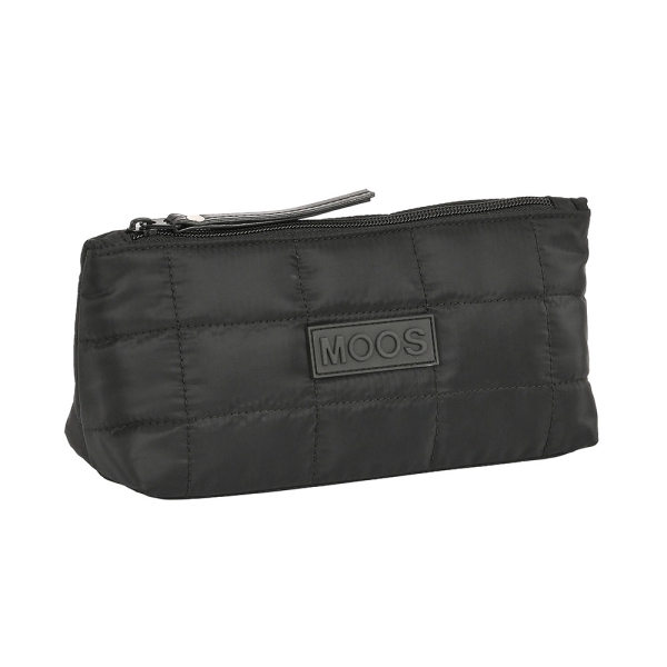 Safta Moos Capsula Neceser Compacto de 2L - Cremallera - Cuadradro - Acolchado - 230x80x120mm - Color Negro