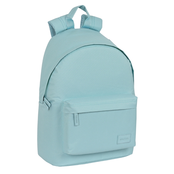 Safta Basic Mochila para Portatil hasta 14.1" - Bolsillo para Tablet - Organizador de Objetos - Doble Tirador - Hombreras Ergonomicas - Asa Superior - 20L - 310x160x410mm - Color Turquesa