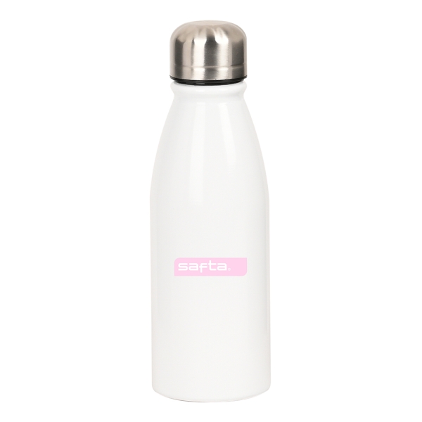 Safta Botella Metalica de 500ml - 60x240mm - Color Blanco