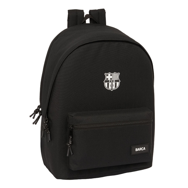 Safta F.C.Barcelona Chica Mochila para Portatil hasta 15.6" - Conector USB - Base Acolchada - Bolsillo Frontal - Hombreras Ergonomicas - Asa Superior - 24.55L - 310x180x440mm - Color Negro