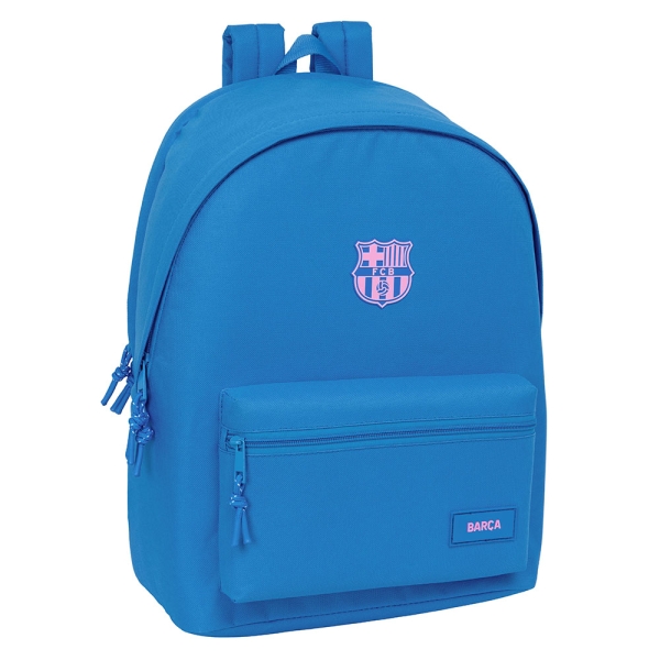 Safta F.C.Barcelona Chica Indigo Mochila para Portatil hasta 15.6" - Conector USB - Base Acolchada - Bolsillo Frontal - Hombreras Ergonomicas - Asa Superior - 24.55L - 310x180x440mm - Color Azul