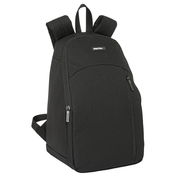 Safta Mochila - Isotermica - Cremallera Doble - Bolsillo Frontal - Hombreras Acolchadas - Material Repelente - Asa Superior - 14.5L - 230x180x360mm - Color Negro