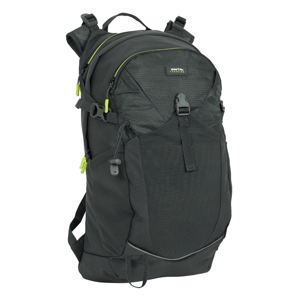 Safta Trekking Mochila - 22L - Cintas con Broche PVC - Detalles Reflectantes - Cintas para Esterilla - Espalda Acolchada - Material Repelente al Agua - 280x150x520mm - Color Gris Oscuro