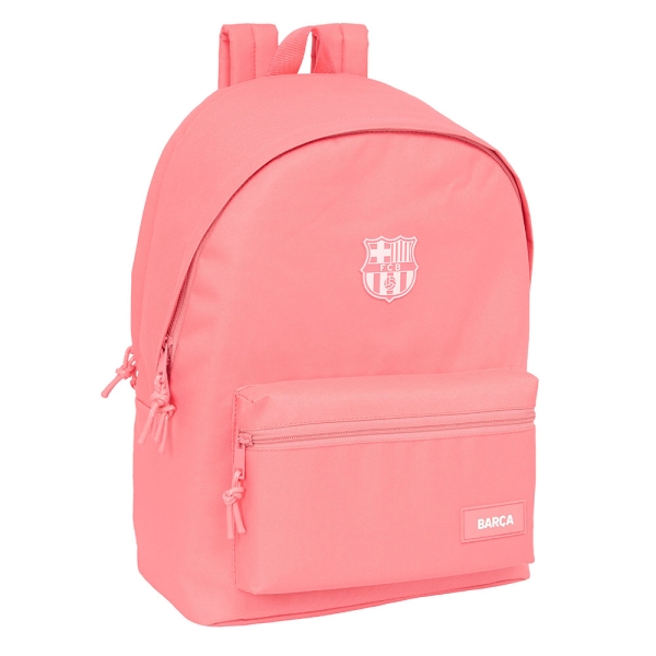 Safta F.C.Barcelona Chica Mochila para Portatil hasta 15.6" - Antirrobo - Conector USB - Base Acolchada - Bolsillo Frontal - Hombreras Ergonomicas - Asa Superior - 310x180x440mm - Color Coral