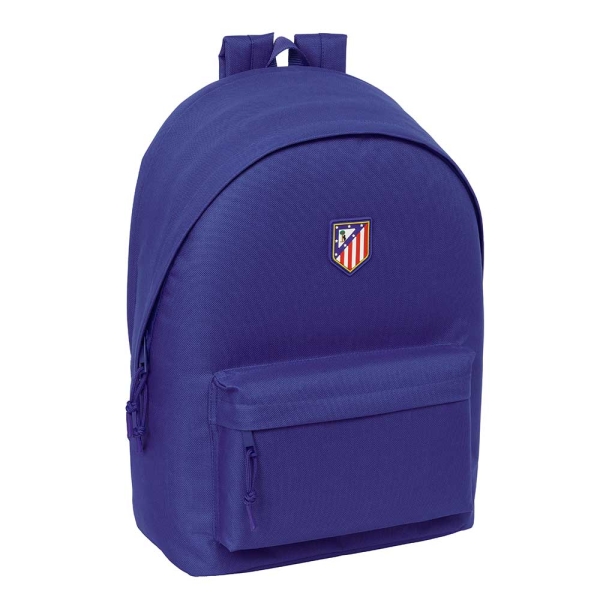 Safta Atletico de Madrid Teen Dark Blue Mochila para Portatil hasta 15.6" - Conector USB - 24.55L - Base Acolchada - Tirador Doble - Asa Superior - 310x180x440mm - Color Azul Marino