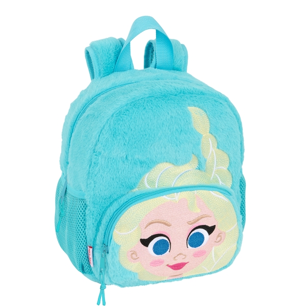 Safta Frozen Mochila Guarderia de Peluche - Tarjeta de Identificacion - Asas de Mano - 6L - Material Suave y Resistente - Facil de Transportar - 220x100x270mm - Color Azul