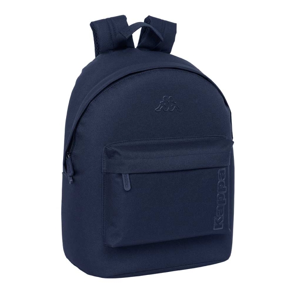 Safta Kappa Basics Mochila para Portatil hasta 14.1" - Bolsillo para Tablet - Tirador Doble - Hombreras Ergonomicas - Espalda Acolchada - 20L - 310x160x410mm - Color Azul Marino