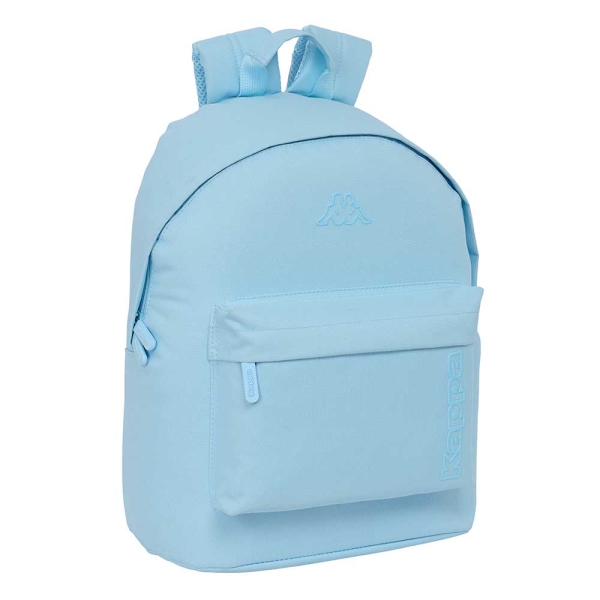Safta Kappa Basics Celeste Mochila para Portatil hasta 14.1" - Bolsillo para Tablet - Tirador Doble - Hombreras Ergonomicas - Espalda Transpirable - 20L - 310x160x410mm - Color Azul Claro