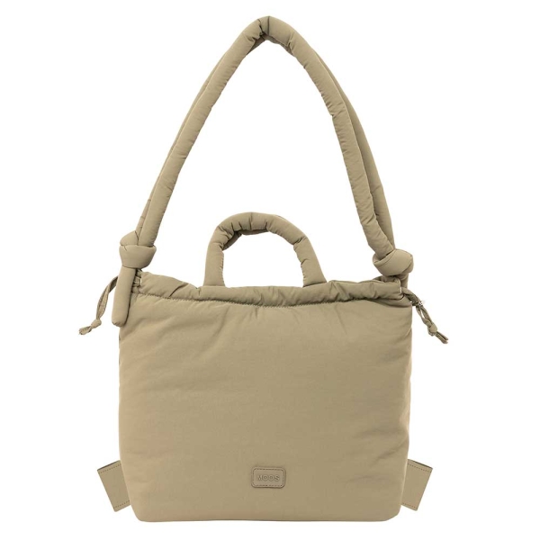 Safta Moos Capsula Mochila para Portatil hasta 14.1" - Cierre de Iman - Bolsillo Interior - Cierre con Cordones - Bolsillo Exterior - Asas Acolchadas - 18.80L - 400x170x310mm - Color Beige