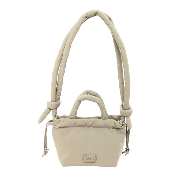 Safta Moos Capsula Bolso Compacto - Cierre de Iman - Cremallera - Cierre con Cordones - Asas Acolchadas - 2.56L - 160x100x160mm - Color Beige