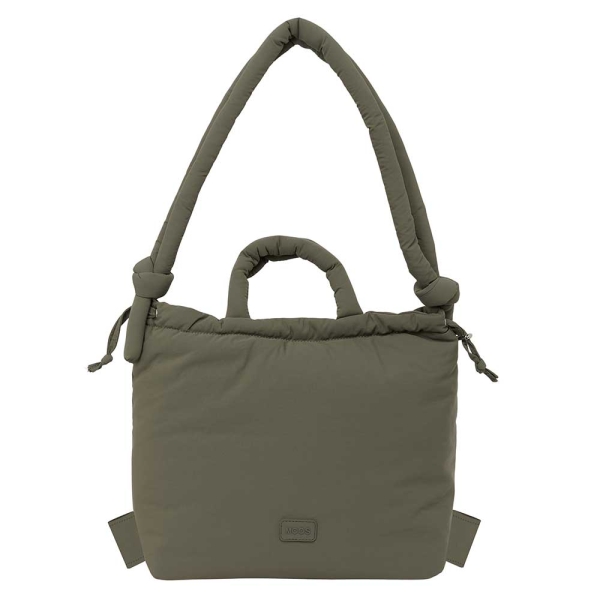 Safta Moos Capsula Mochila para Portatil hasta 14.1" - Cierre de Iman - Bolsillo Interior - Cierre con Cordones - Bolsillo Exterior - Asas Acolchadas - 18.80L - 400x170x310mm - Color Verde