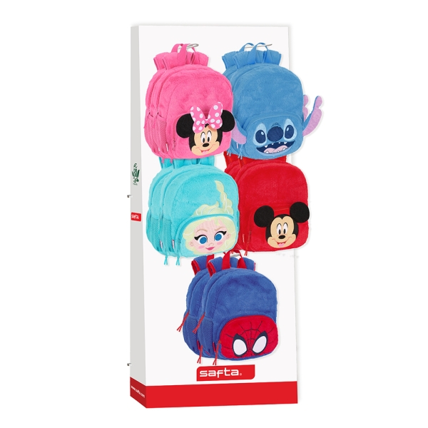 Safta Expositor con 10 Ganchos para Mochilas - Carton Reciclado - Facil de Montar - Material Ecologico - 650x280x1580mm - Colores Surtidos