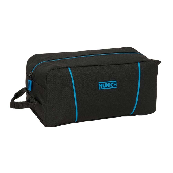 Safta Munich Road Zapatillero - Asa Lateral - 9L - Organiza Calzado - Resistente - Facil Transporte - 340x180x150mm - Color Negro