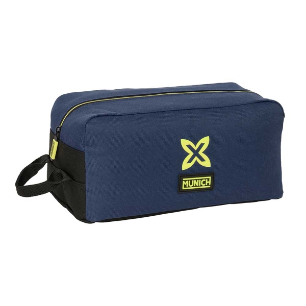 Safta Munich Track Zapatillero - Asa Lateral - 9L - Almacenamiento Multiple - Proteccion del Calzado - 340x180x150mm - Color Azul Marino