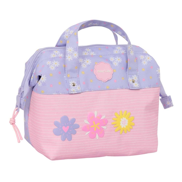 Safta Bouquet Neceser de 5.8L - Cremallera - Asa Lateral - Interior Forrado - 265x125x175mm - Color Rosa Pastel
