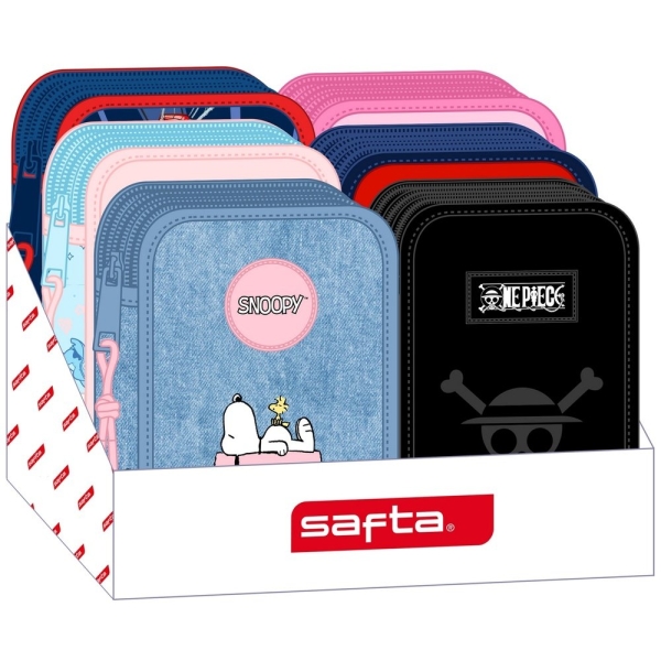 Safta Expositor con Plumieres de 3 Pisos - Modelo 857 Infantil - Carton Reciclado - Presentacion Ordenada y Atractiva - 280x240x200mm - Colores Surtidos