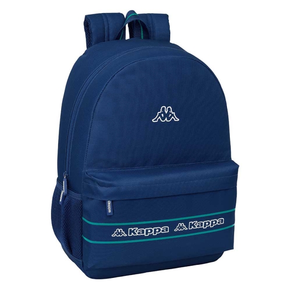 Safta Kappa Marino Mochila Adaptable a Carro - Bolsillos Laterales - Doble Tirador en Cremallera - Ergonomia Acolchada - Asa Superior - 19L - 300x140x460mm - Color Azul Marino