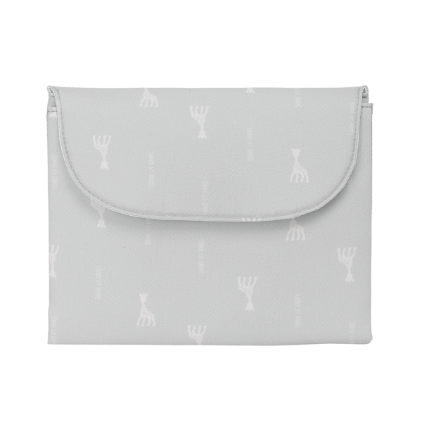 Safta Sophie la Girafe Mum Cambiador de Bebe Plegable - Repelente de agua - Compacto - Facil de Limpiar - 400x500mm - Color Gris Claro