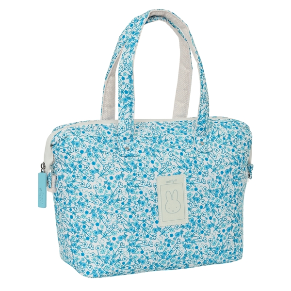 Safta Miffy Mum Garden Bolso de 8.26L - Compartimento con Cremallera - Bolsillo Frontal - Interior Forrado - Asas de Mano - 270x125x245mm - Color Azul Claro