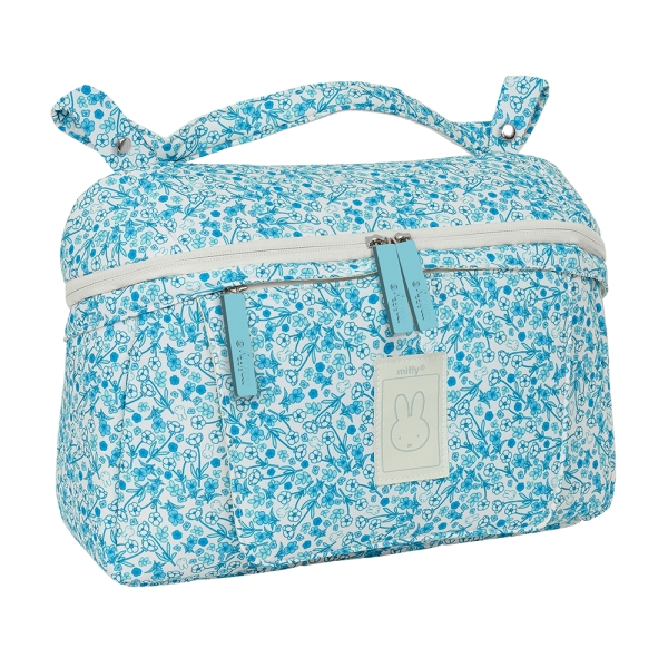 Safta Miffy Mum Garden Bolso de 7.82L - Adaptable a Carrito - Bolsillo para Toallitas - Bolsillo Trasero - Cierre de PVC - 340x100x230mm - Color Azul Claro
