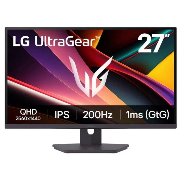 LG UltraGear Monitor 27" IPS QHD 200Hz HDR400 FreeSync Premium - Respuesta 1ms - Ajustable en Altura, Inclinable y Giratorio - HDMI, DisplayPort - VESA 100x100