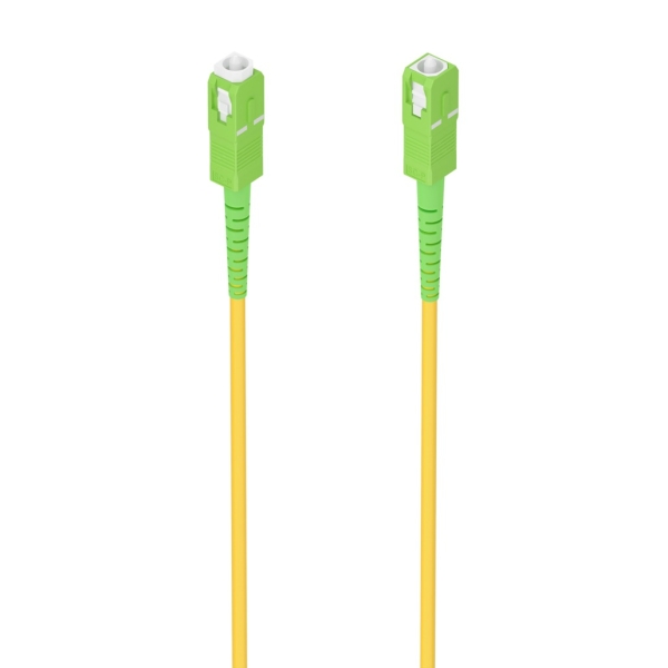 Aisens Cable Fibra Optica Latiguillo G657A2 3.0 9/125 SMF Simplex CPR Dca LSZH - SC/APC-SC/APC - 15M - Color Amarillo
