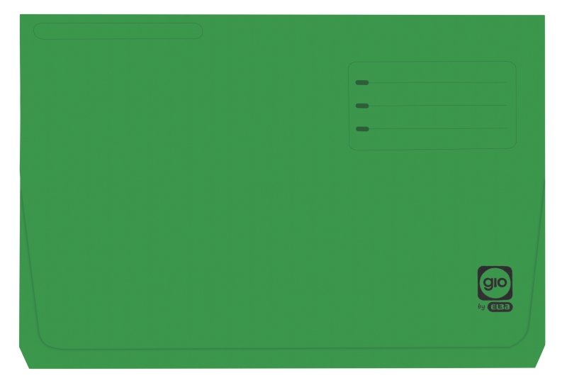 Gio By Elba Subcarpeta con Bolsa y Solapa Folio Verde - Resistente Cartulina de 320gr - Bolsa y Solapa para Mayor Proteccion - Tamaño Folio para Documentos Importantes