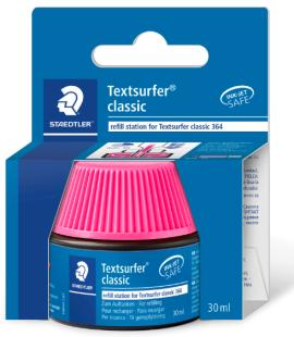 Staedtler Bote de Tinta para Recarga Marcador Textsurfer 364 - Capacidad 30ml - Color Rosa