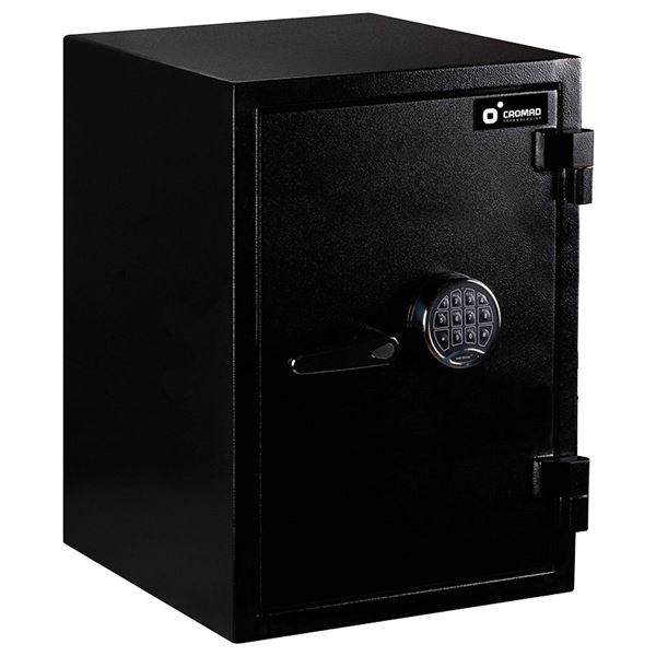 Cromad E14450 Caja Fuerte - Certificacion Europea ECB.S Nivel S2 - Cerradura Electronica con Teclado EASTHOUSE - Acero Macizo de Alta Resistencia - Sistema de Doble Bulon - 550x410x405mm