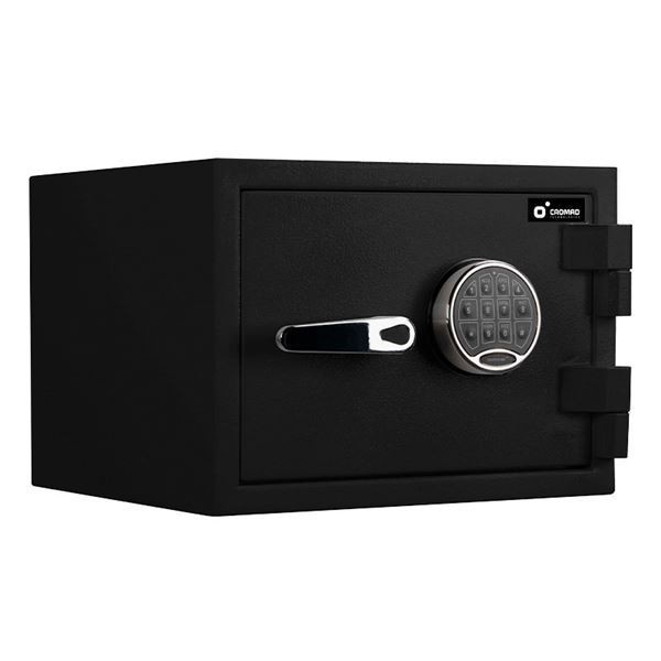 Cromad E14450 Caja Fuerte - Certificacion Europea ECB.S Nivel S2 - Cerradura Electronica con Teclado EASTHOUSE - Acero Macizo de Alta Resistencia - Sistema de Doble Bulon - 250x370x310mm