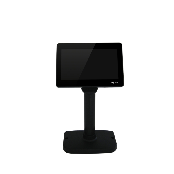 Approx Visor de Cliente LCD para TPV - 7" - Altura Regulable - Color Negro