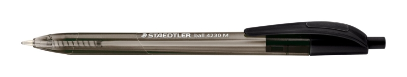 Staedtler 4230 M Boligrafo Retractil - Punta 1mm - Ancho de Linea Medio - Diseño Triangular - Color Negro