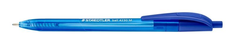 Staedtler 4230 M Boligrafo Retractil - Punta 1mm - Ancho de Linea Medio - Diseño Triangular - Color Azul