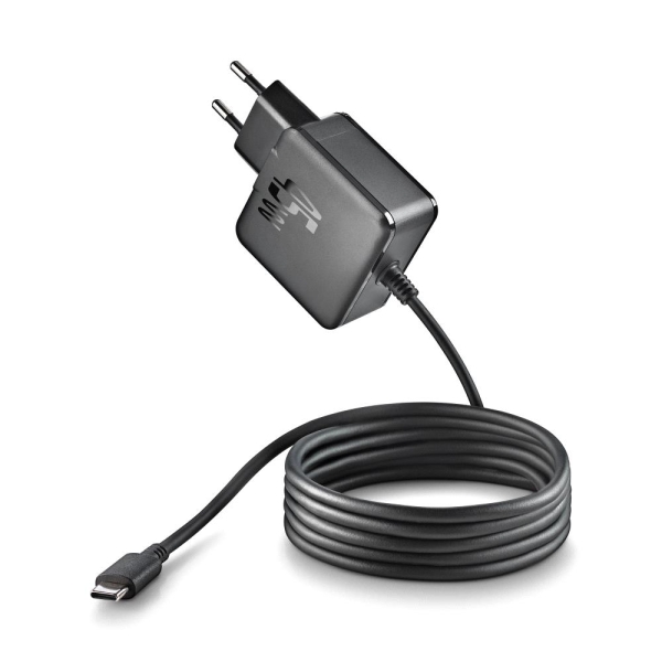 NGS GAN 45W‑C Cargador de Pared GaN 45W - USB‑C - PD3.0 PPS - Carga Inteligente para Portatil/Tablet/Smartphone - Proteccion contra Sobrecarga y Cortocircuitos - Cable 1.5m - Color Negro
