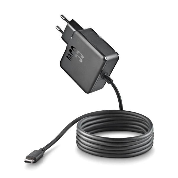 NGS GAN 65W‑C Cargador de Pared GaN 65W - USB‑C - PD3.0 PPS - Carga Inteligente para Portatil/Tablet/Smartphone - Proteccion contra Sobrecarga y Cortocircuitos - Cable 1.5m - Color Negro