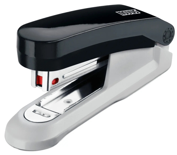 Novus Evolution E15 Grapadora de Sobremesa - Hasta 15 Hojas - Grapado Cerrado y Clavado - Incluye 200 Grapas Nº10 - Color Negro/Gris