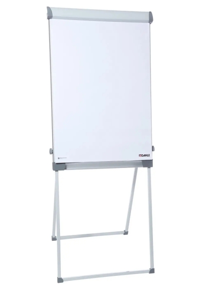 Dahle 96011 Profesional Pizarra/Caballete Metalico 670x950mm - Superficie Magnetica - 2 Portafotos Extraibles - Bandeja para Rotuladores - Color Blanco