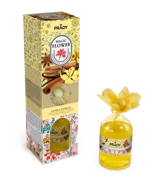 Prady Ambientador Magic Flower Canela Vanille - Frasco de Cristal 100ml