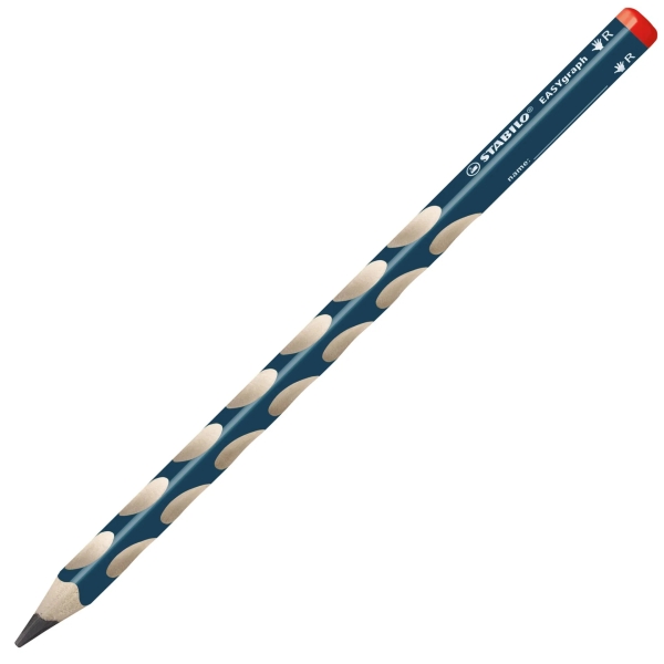 Stabilo Easygraph Lapiz de Grafito - Mina HB de 3.15mm - Diseño Ergonomico - Uso Diestro - Color Azul Petroleo