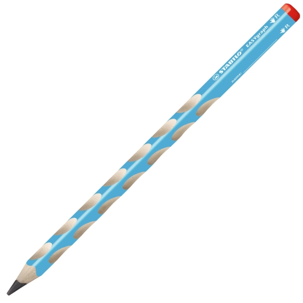 Stabilo Easygraph Lapiz de Grafito - Mina HB de 3.15mm - Diseño Ergonomico - Uso Diestro - Color Azul