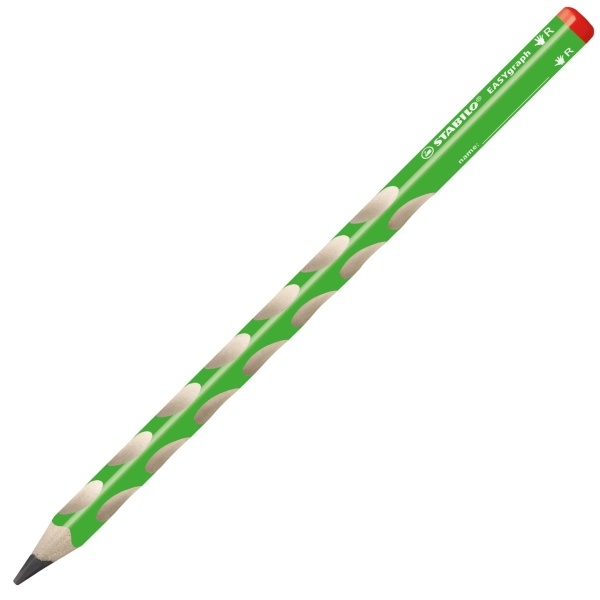 Stabilo Easygraph Lapiz de Grafito - Mina HB de 3.15mm - Diseño Ergonomico - Uso Diestro - Color Verde
