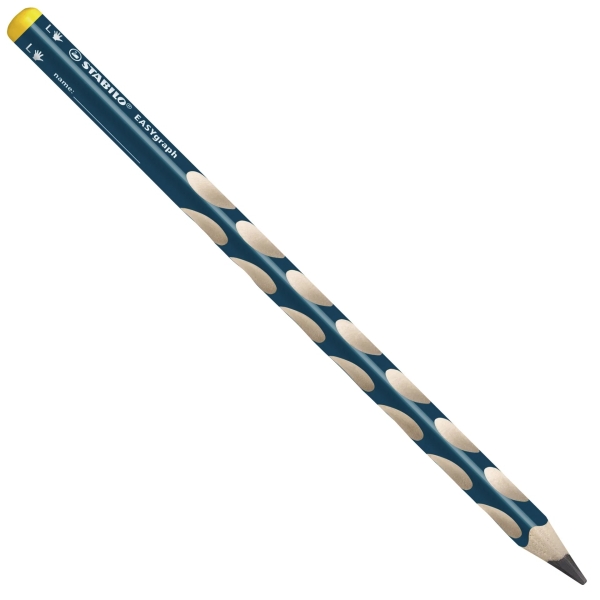 Stabilo Easygraph Lapiz de Grafito - Mina HB de 3.15mm - Diseño Ergonomico - Uso Zurdo- Color Azul Petroleo