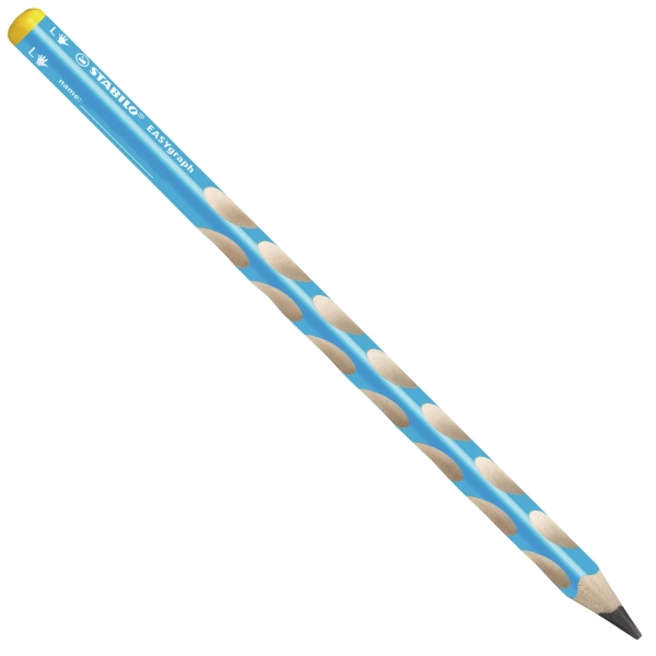 Stabilo Easygraph Lapiz de Grafito - Mina HB de 3.15mm - Diseño Ergonomico - Uso Zurdo - Color Azul